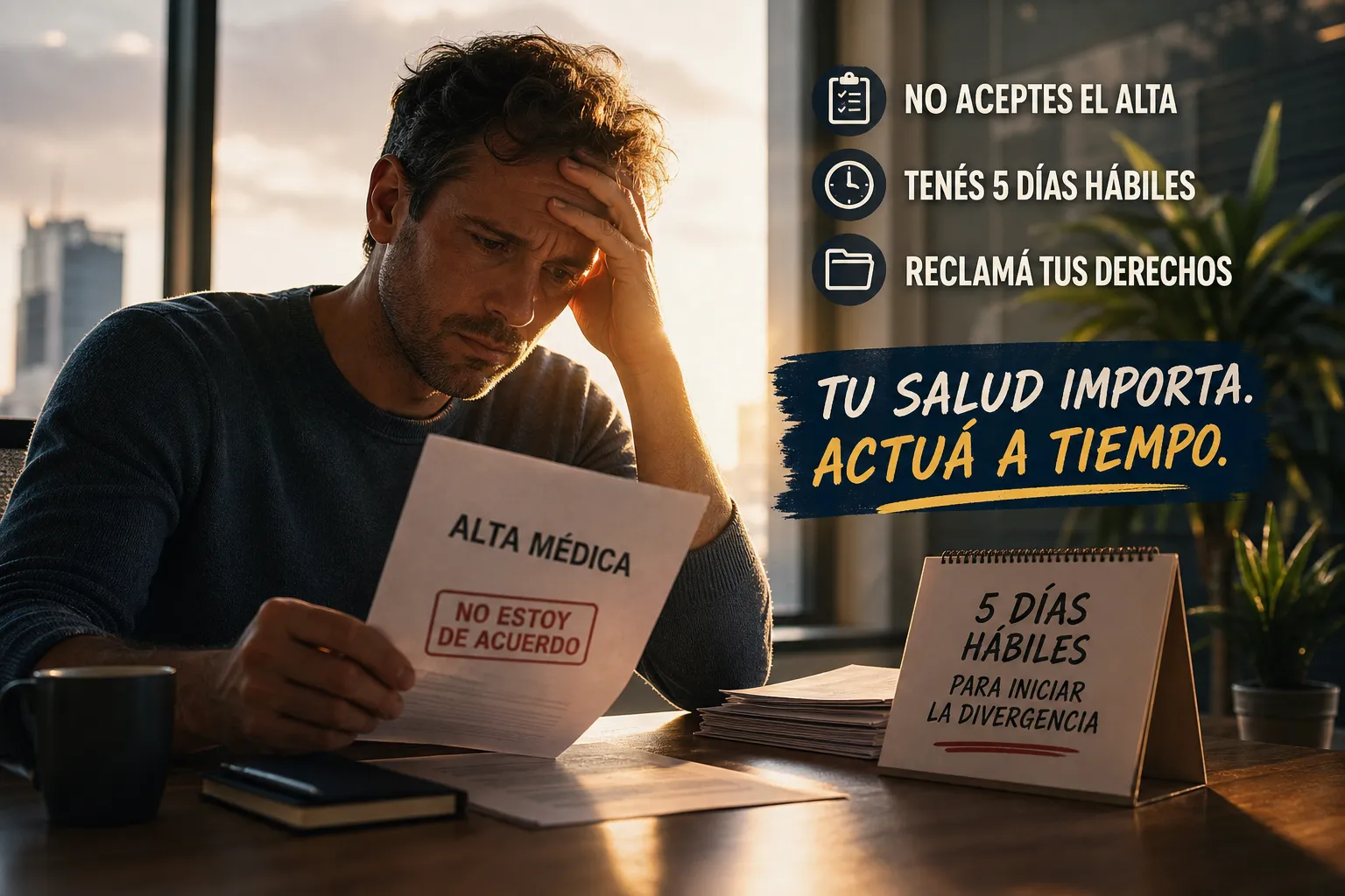 divergencia en el alta medica como reclamarla ante la art 1783022329826